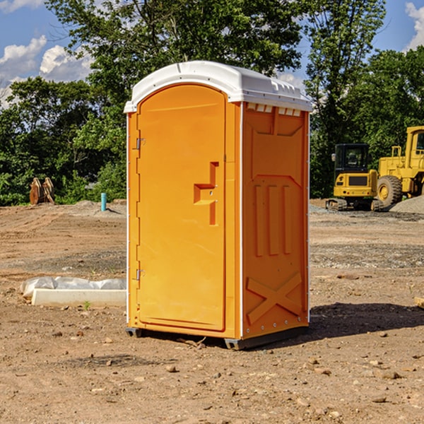 how often are the porta potties cleaned and serviced during a rental period in Le Roy